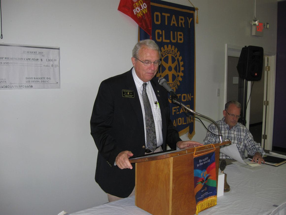 August 28, 2015 Meeting - David Baggett District Governor