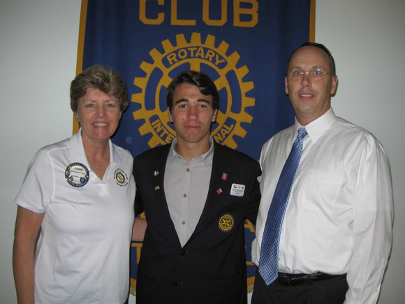 Sept. 26, 2014, Club Meeting, Seve Gonzalez, Rotary Exchange Student
